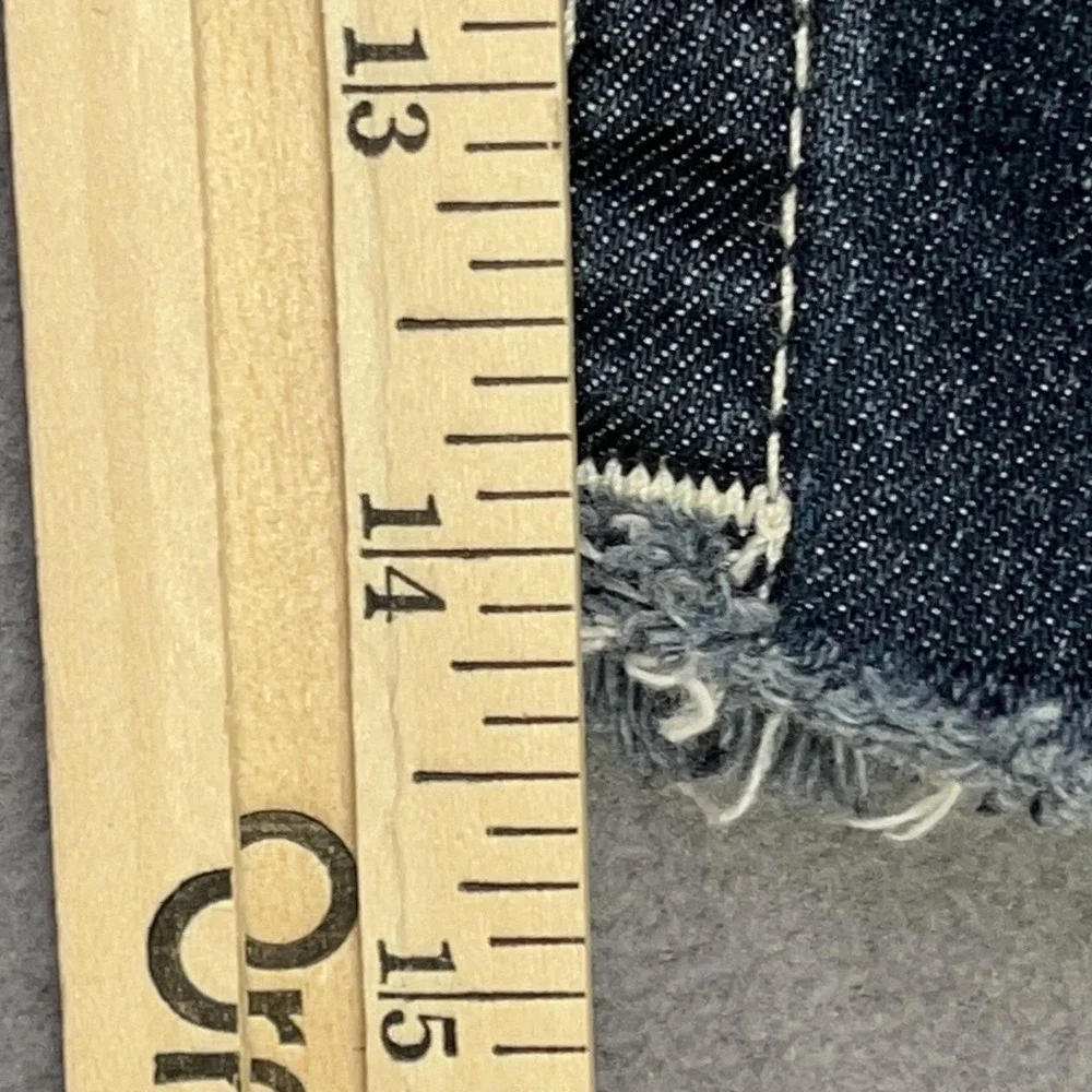 True Religion Denim Shorts Mens‎ 30 Blue Good Big T Stitching Cut Off Raw Hem